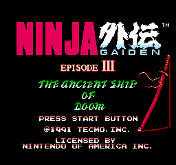 Ninja Gaiden III: The Ancient Ship of Doom